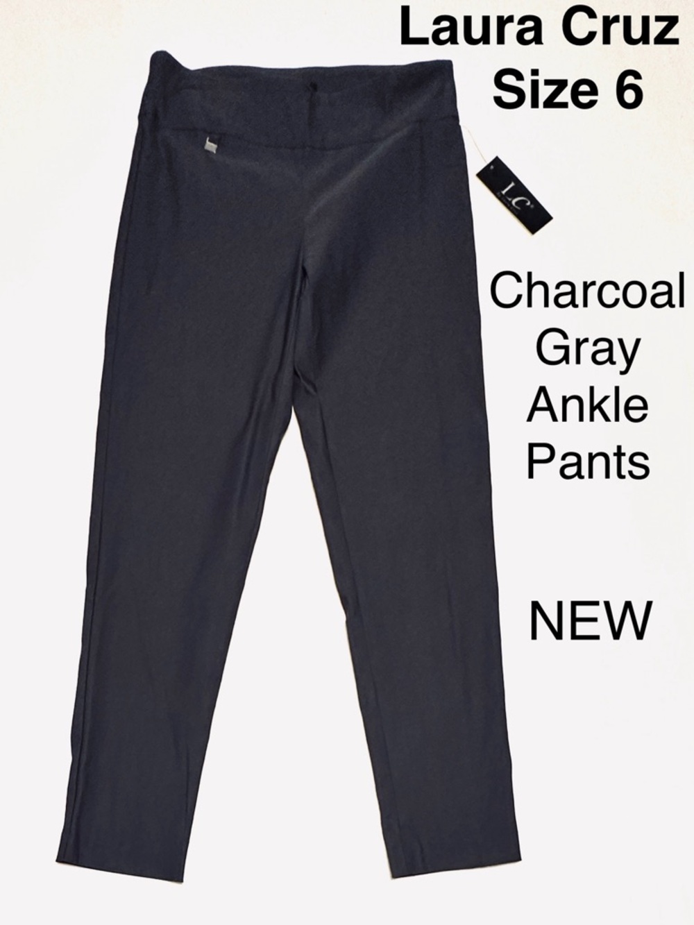 5/$15💥 Comfy Stretchy Pullon Pants Cropped Ankle Laura Cruz